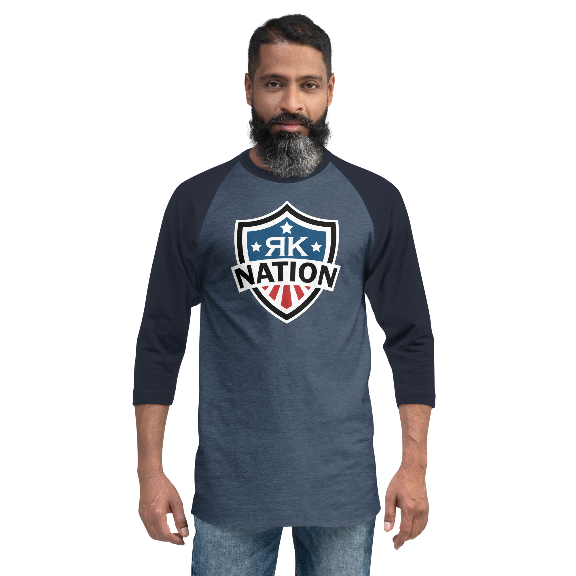 3/4 sleeve raglan shirt